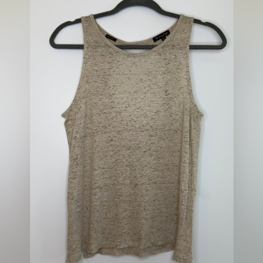 Massimo Dutti Light Brown Tank Top